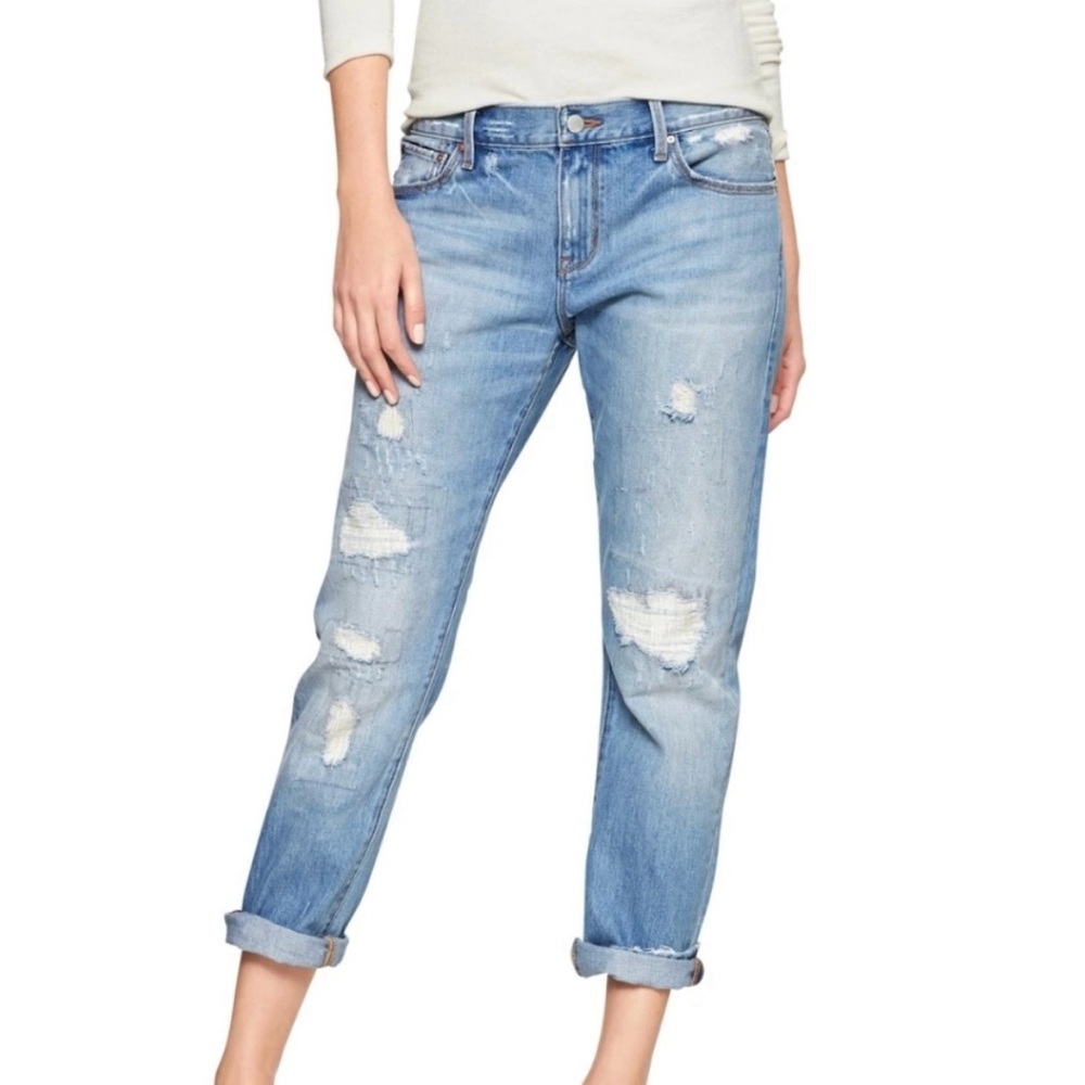 GAP Boyfriend Sexy Distressed Jeans size 33 - Picture 1 of 7